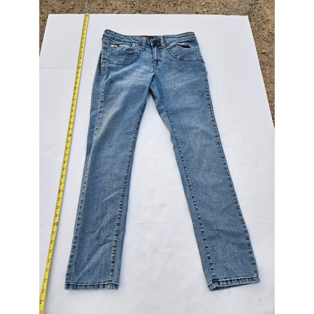 Crest Jeans Womens 9/10 Light Blue Wash Low Rise Bootcut Distressed Y2K Denim